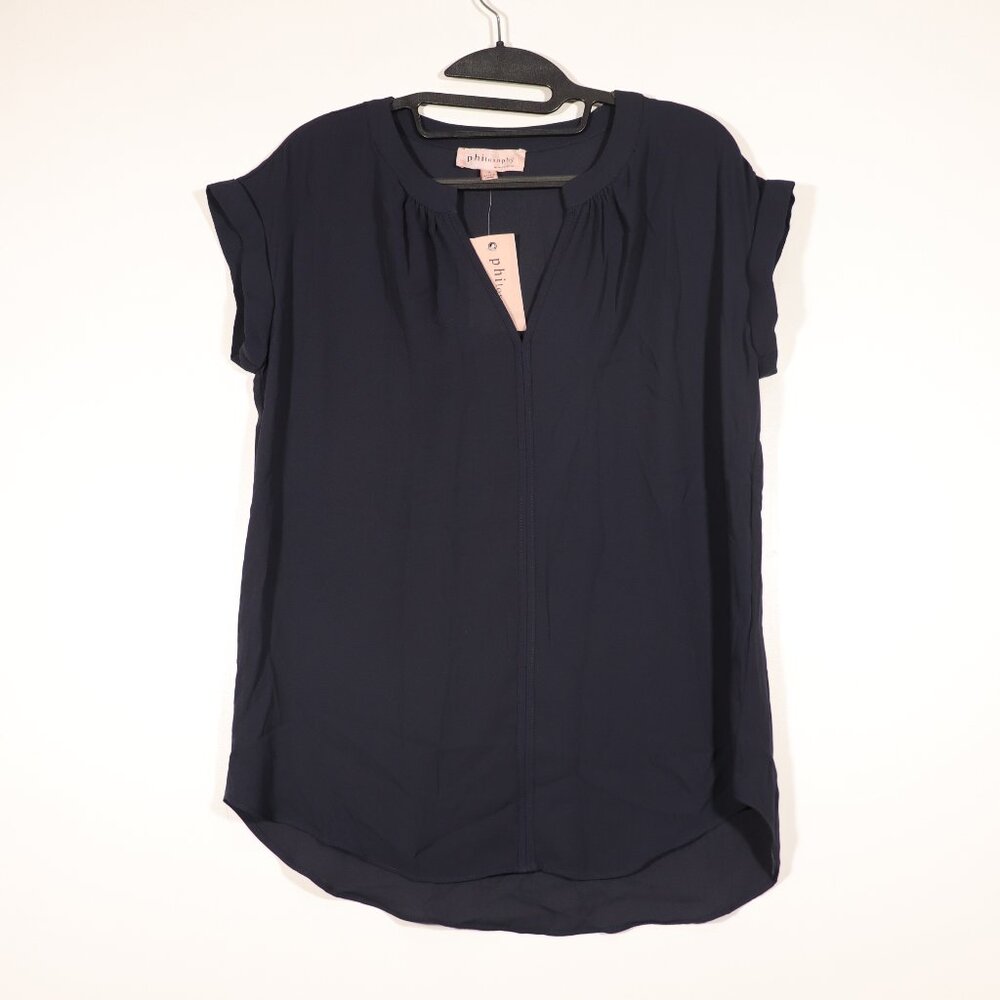 NWT Philosophy Navy Blouse Size Small